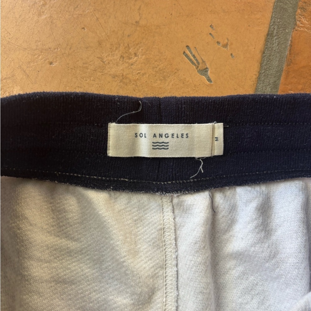 Sol Angeles White Terry cloth joggers size medium - Picture 5 of 6